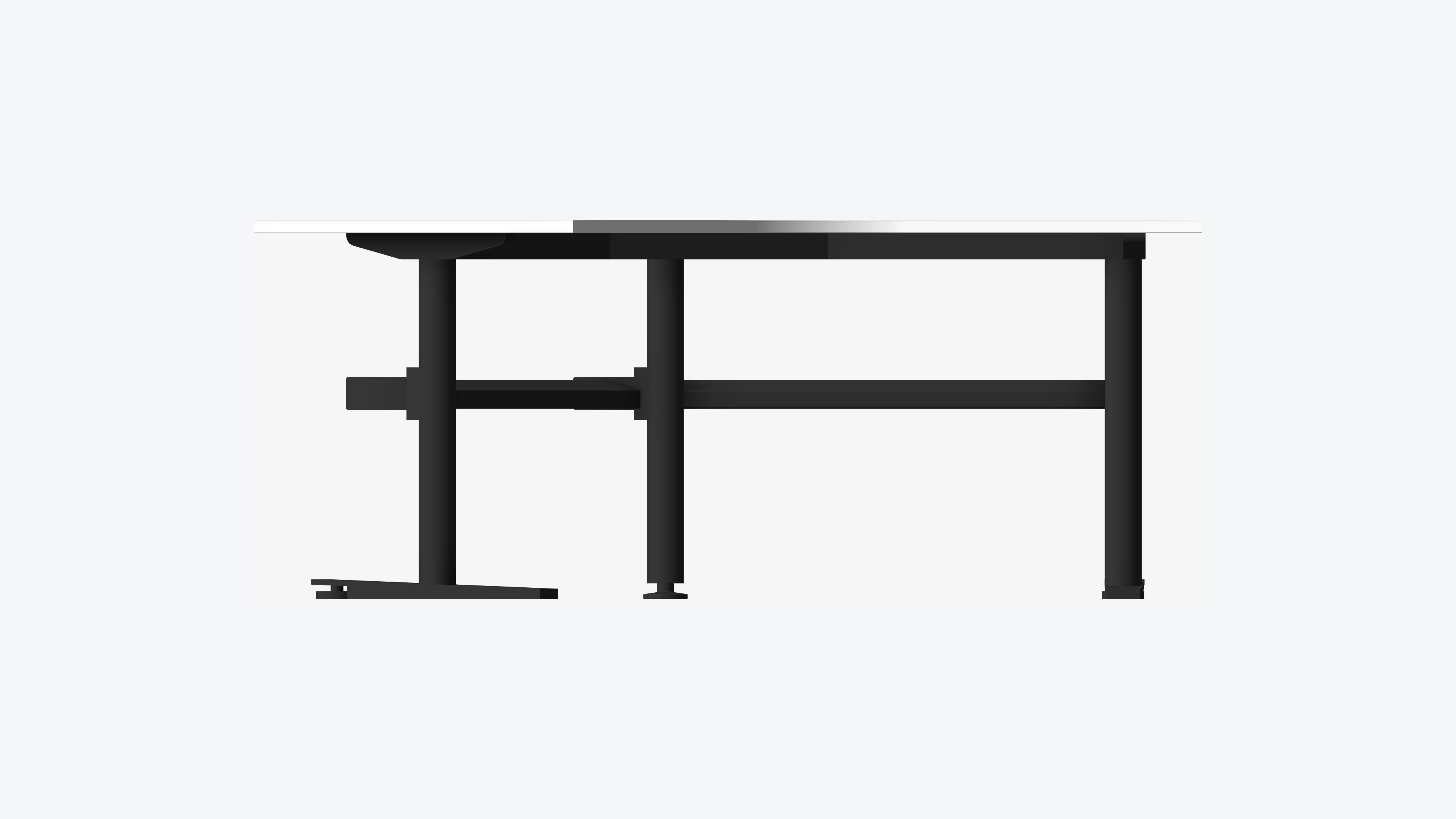 Desk - Single - Officetec - Modela - 120 Deg - Fixed Height Low-poly 3D model_4