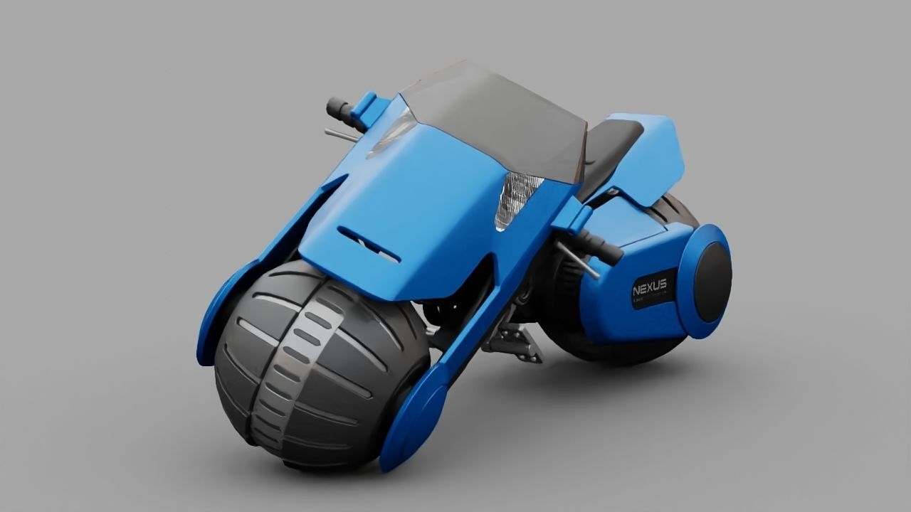 Futuristic Scouter rigged 3D model_4