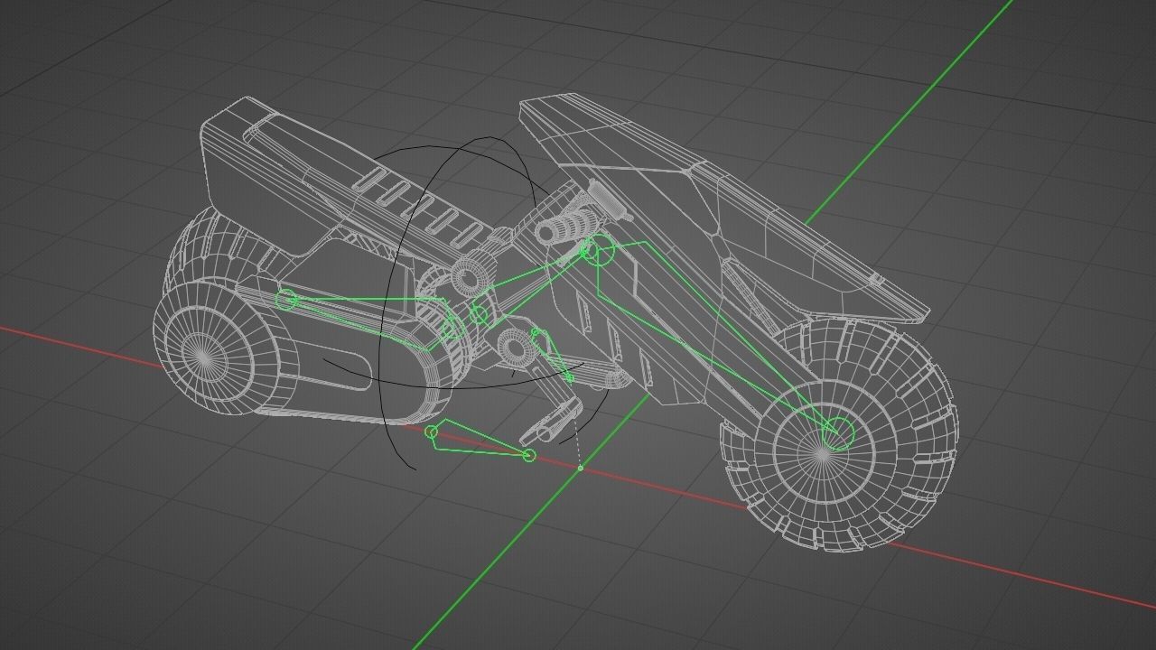 Futuristic Scouter rigged 3D model_34