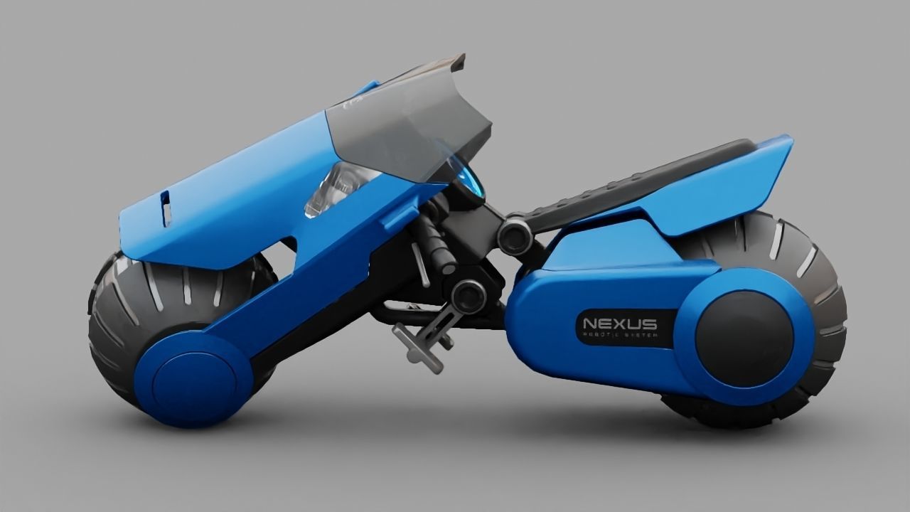 Futuristic Scouter rigged 3D model_1