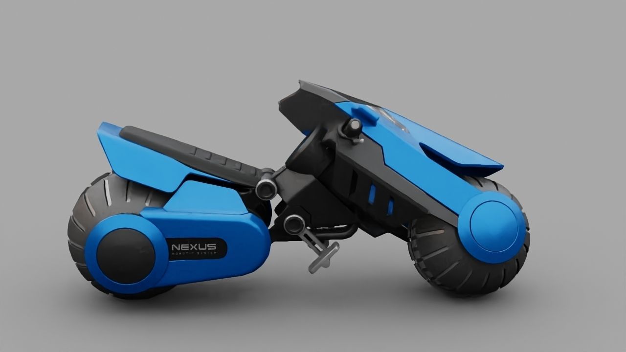 Futuristic Scouter rigged 3D model_11