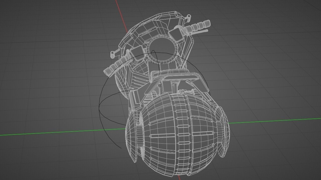 Futuristic Scouter rigged 3D model_37