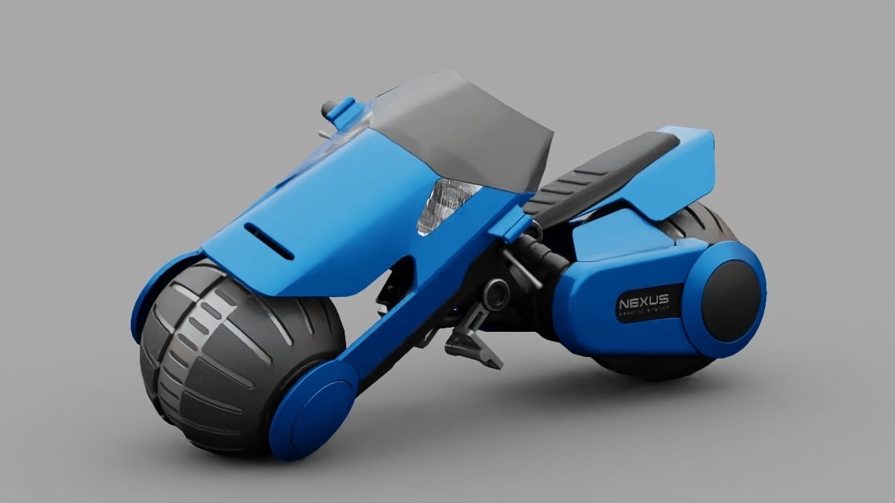 Futuristic Scouter rigged 3D model_3