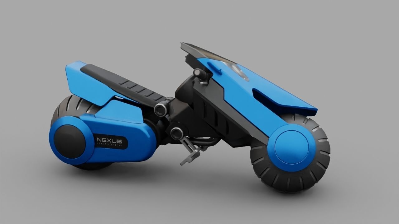 Futuristic Scouter rigged 3D model_10