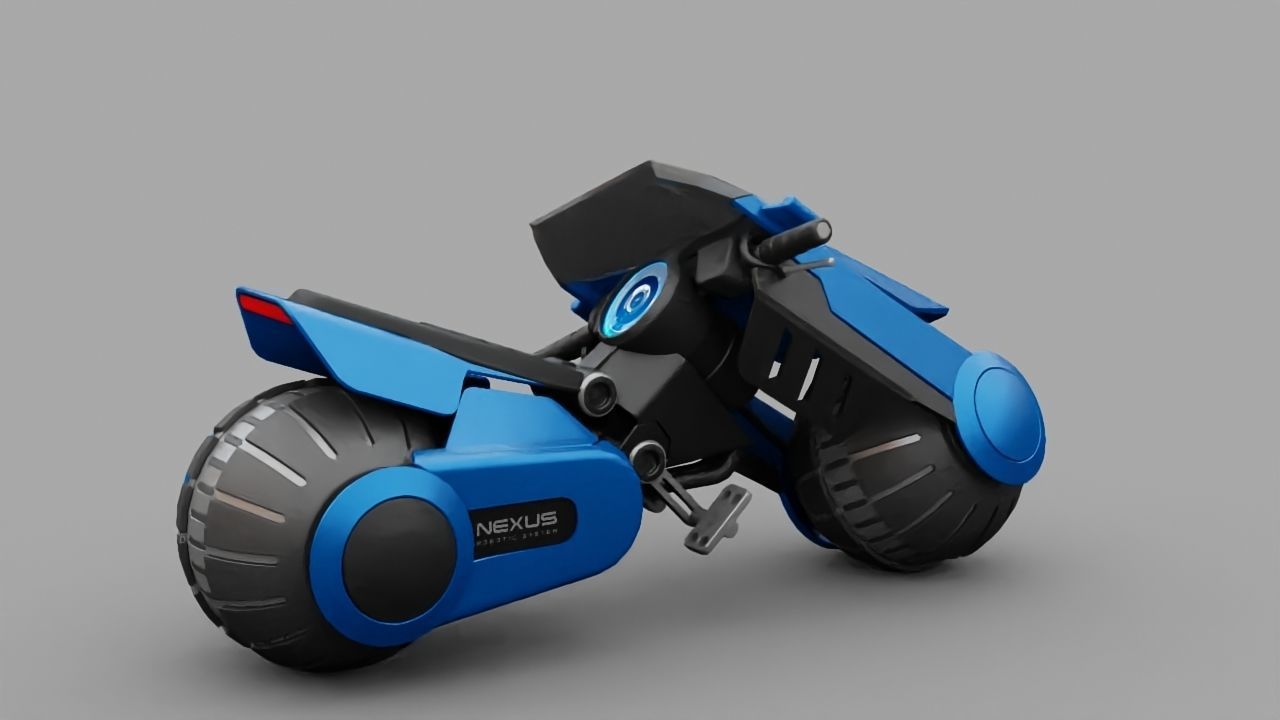 Futuristic Scouter rigged 3D model_12