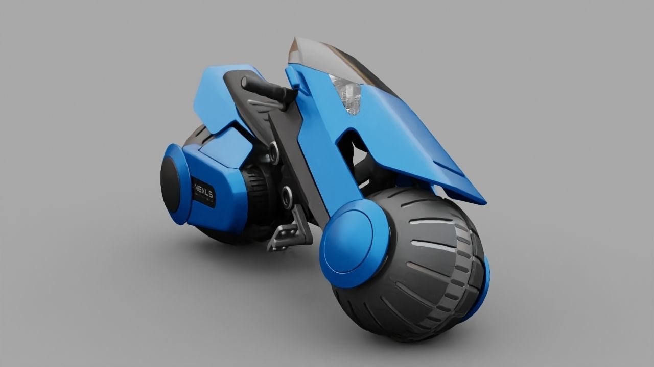 Futuristic Scouter rigged 3D model_7