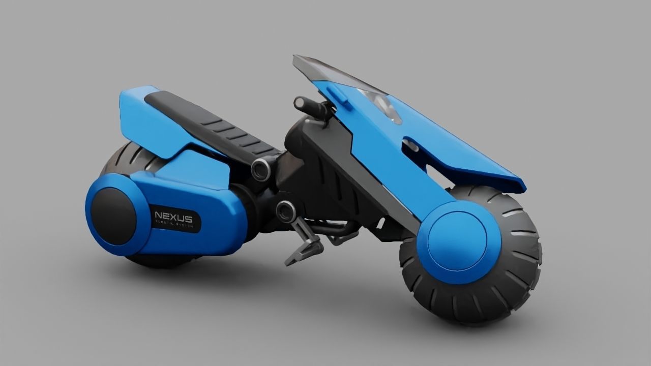 Futuristic Scouter rigged 3D model_9