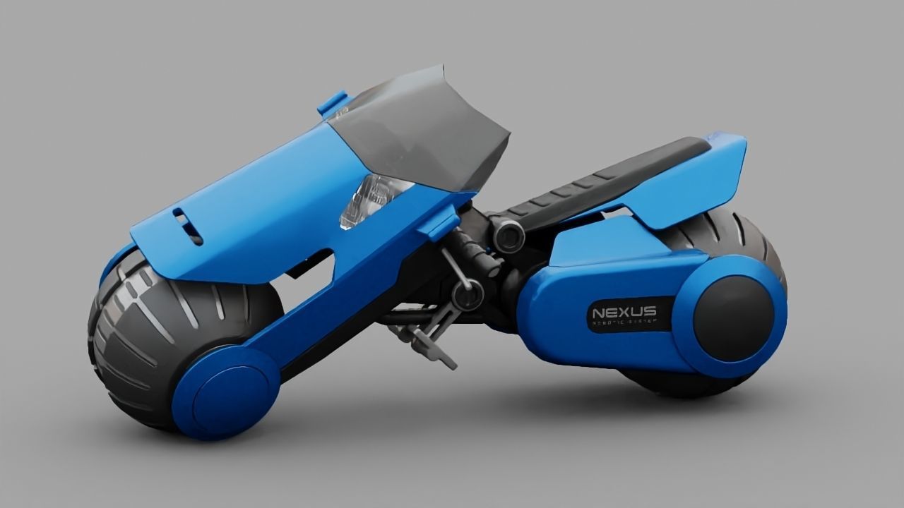 Futuristic Scouter rigged 3D model_2