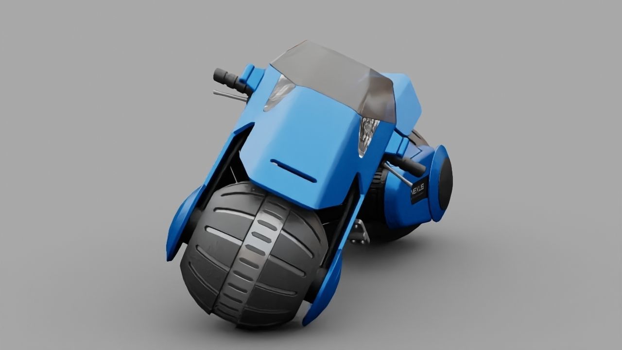 Futuristic Scouter rigged 3D model_5