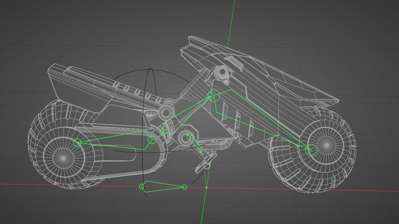 Futuristic Scouter rigged 3D model_35