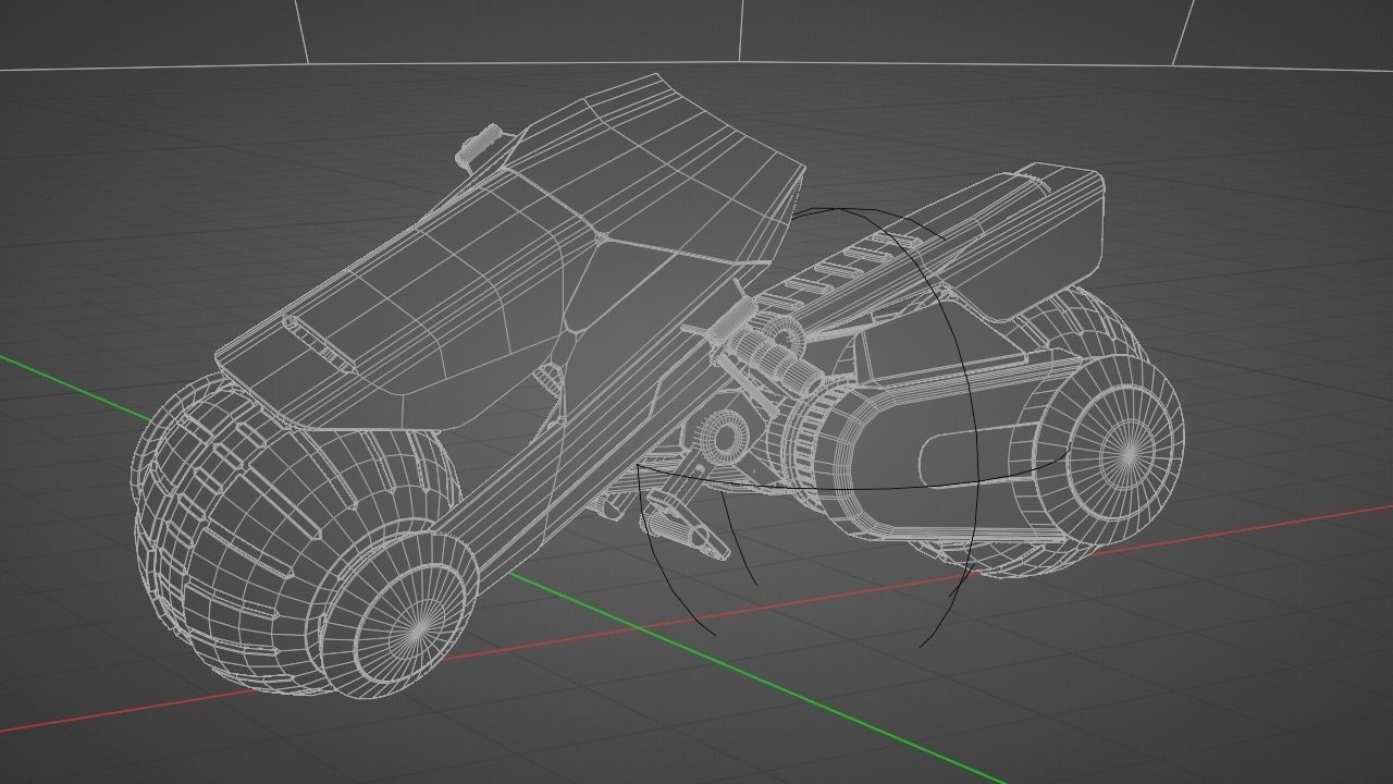 Futuristic Scouter rigged 3D model_40