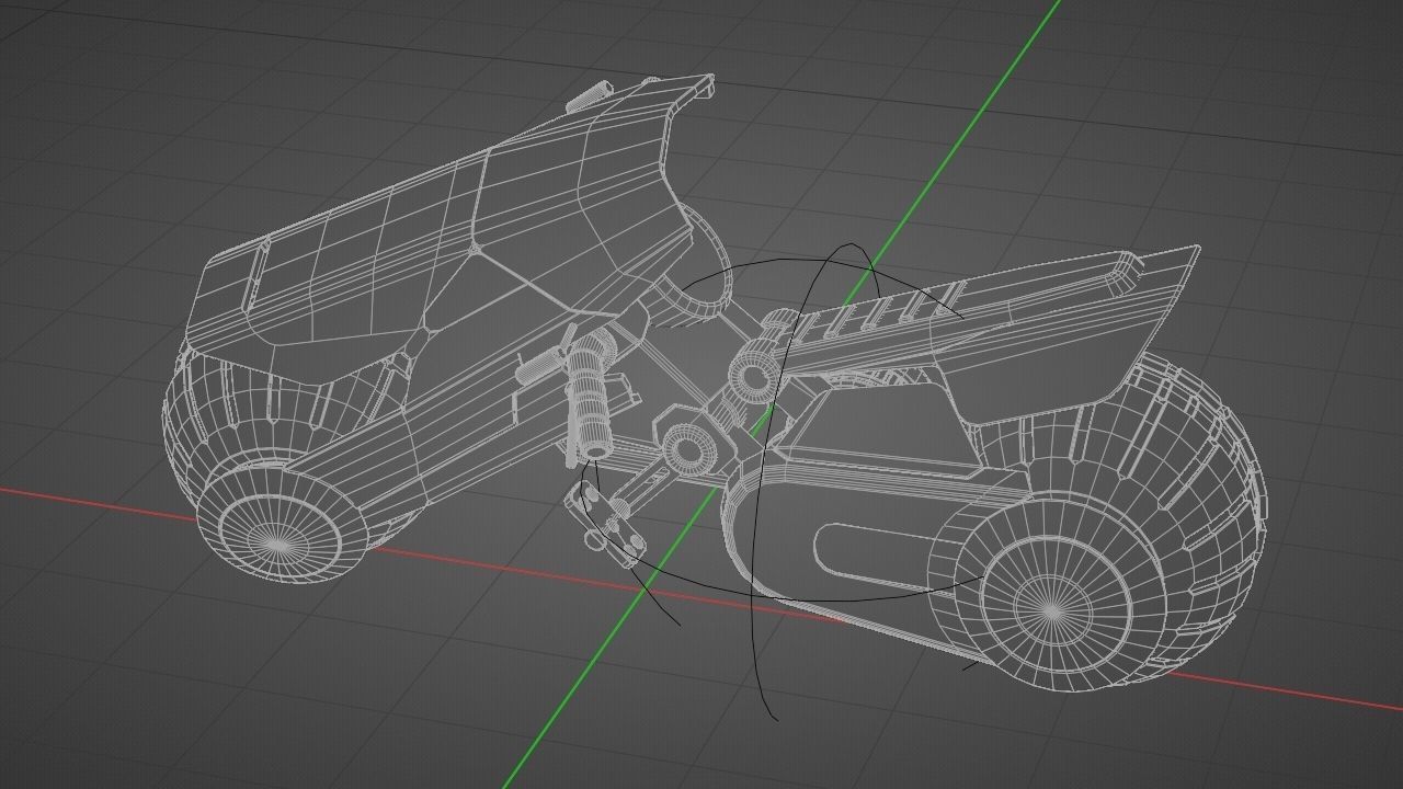 Futuristic Scouter rigged 3D model_39