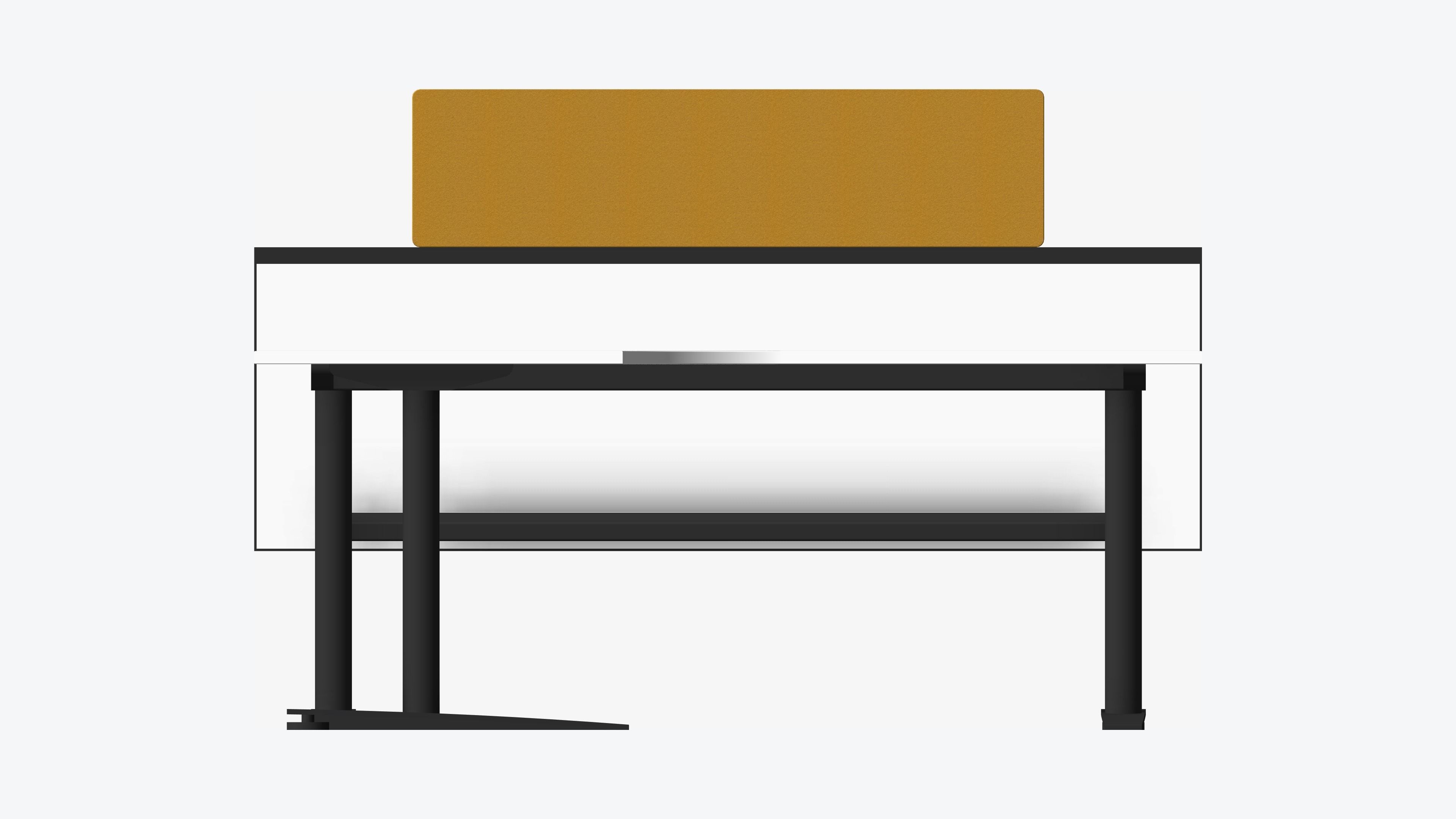 Desk - Single - Officetec - Modela - 90 Deg - Fixed Height Low-poly 3D model_4