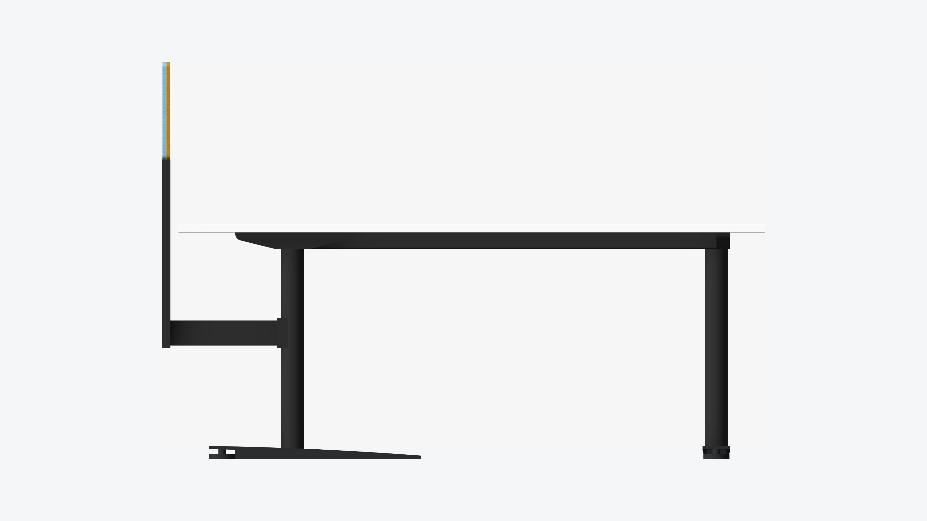 Desk - Single - Officetec - Modela - 90 Deg - Fixed Height Low-poly 3D model_5