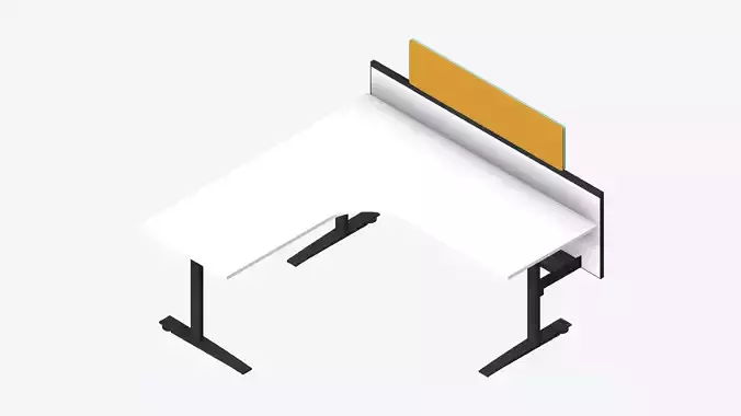 Desk - Single - Officetec - Modela - 90 Deg - Fixed Height