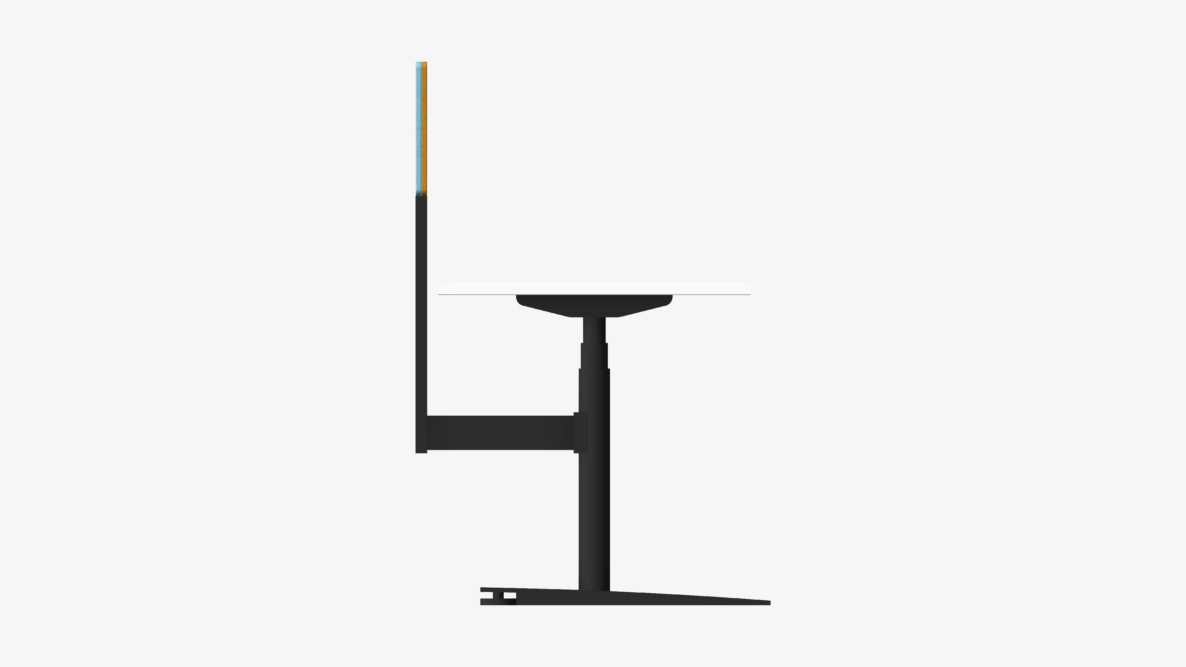 Desk - Single - Officetec - Modela - Linear - Adjustable Height Low-poly 3D model_5