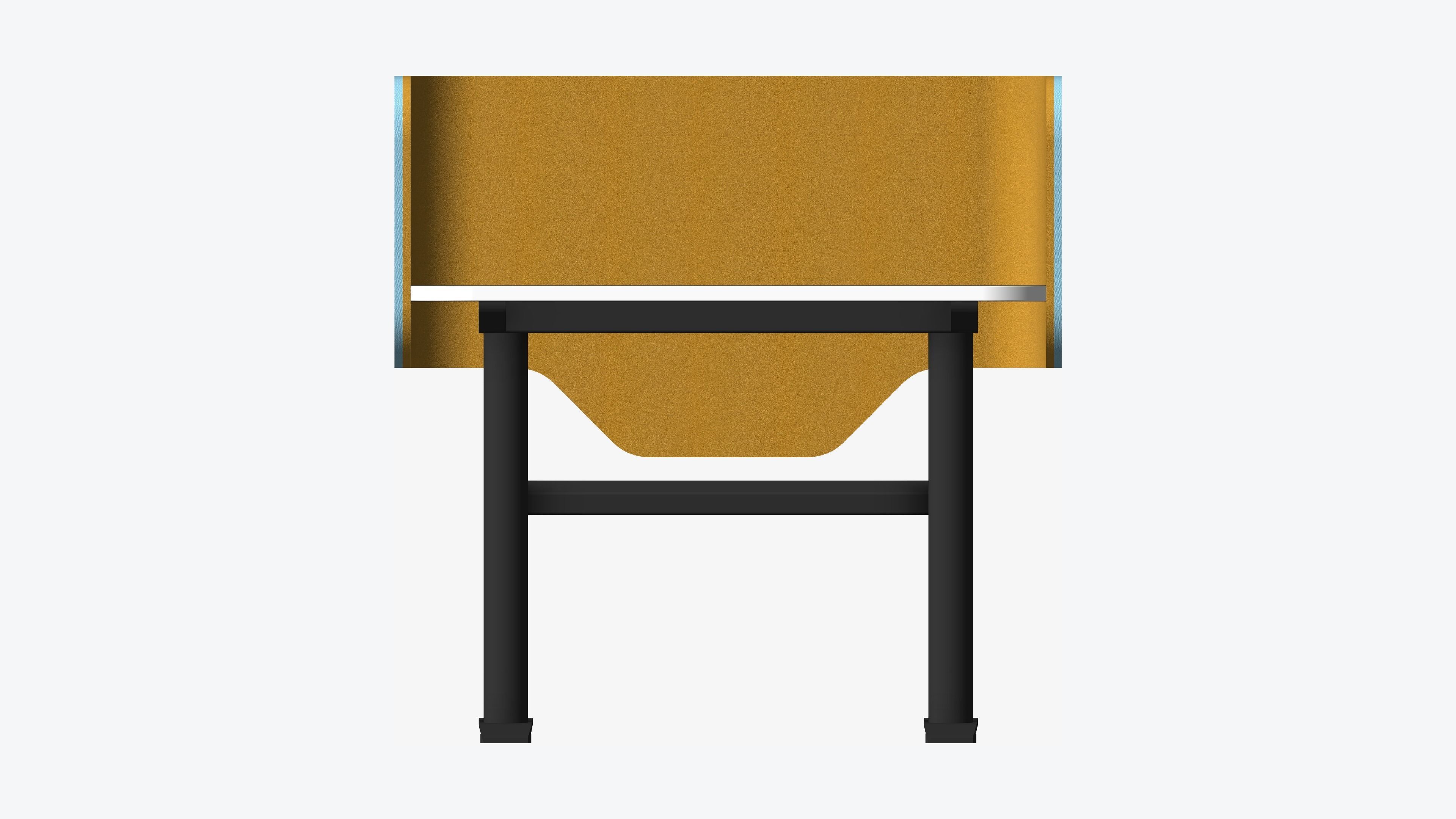 Desk - Single - Officetec - Modela - Linear - Fixed Height Low-poly 3D model_4