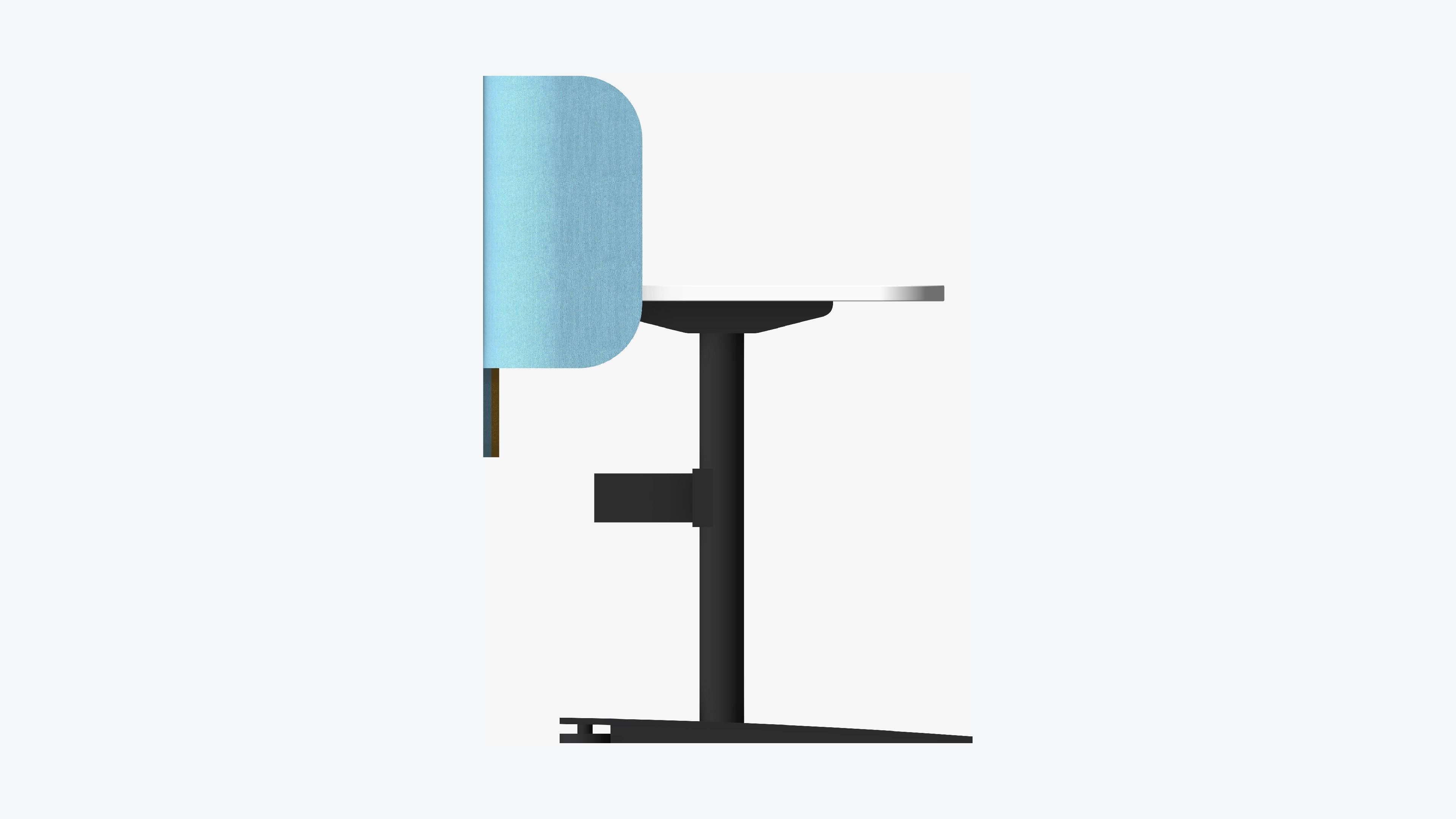 Desk - Single - Officetec - Modela - Linear - Fixed Height Low-poly 3D model_5