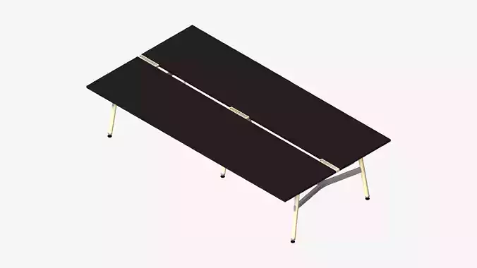 Desk - Timberline - Workstation - Dbl - Side - 4 - Person - Low