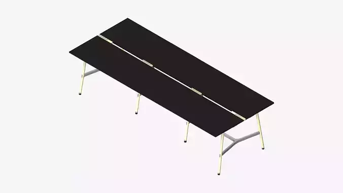 Desk - Timberline - Workstation - Dbl - Side - 6 - Person - High