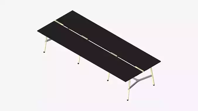 Desk - Timberline - Workstation - Dbl - Side - 6 - Person - Mid