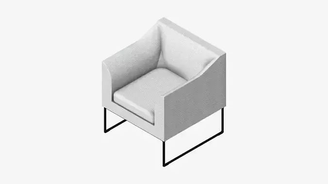 Furniture - Armchair - Contemporary - Line - Type 1