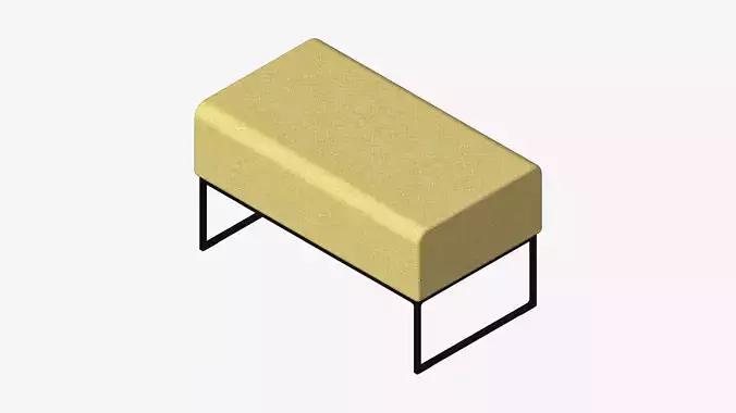 Furniture - Armchair - Contemporary - Mel - Footstool Low-poly 3D model