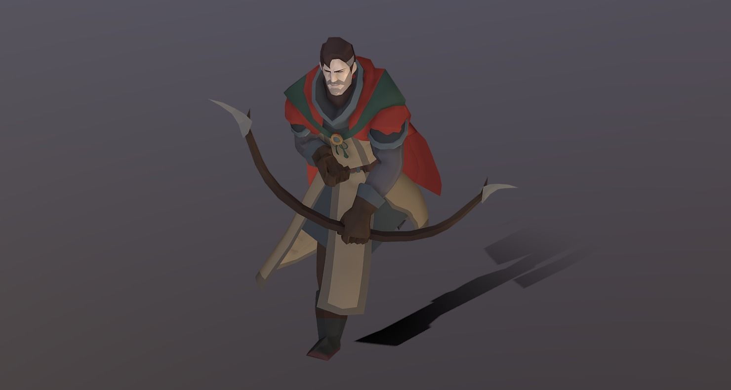 Classic RPG Style 01 Auther Warrior  Archer  Swordman  Low-poly 3D model_21