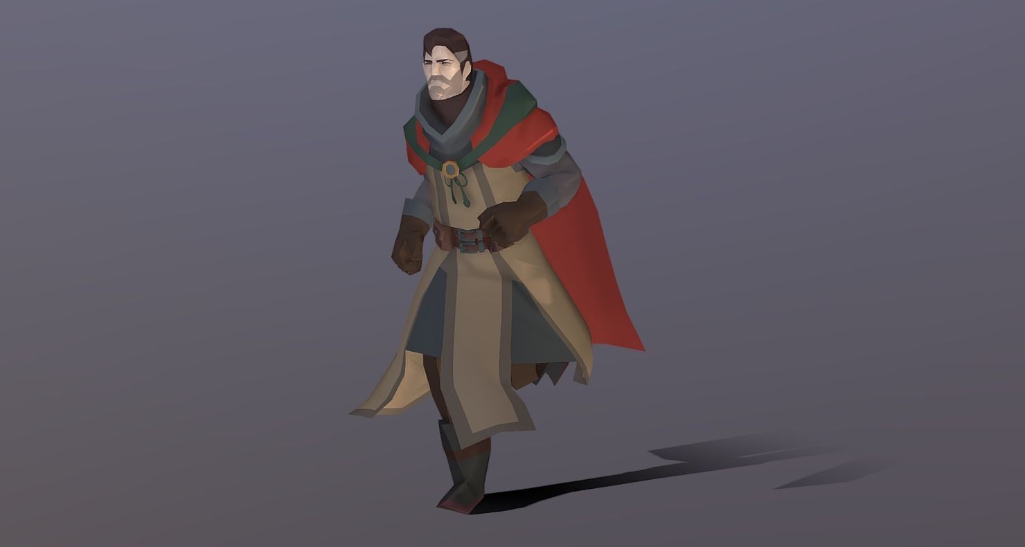 Classic RPG Style 01 Auther Warrior  Archer  Swordman  Low-poly 3D model_20