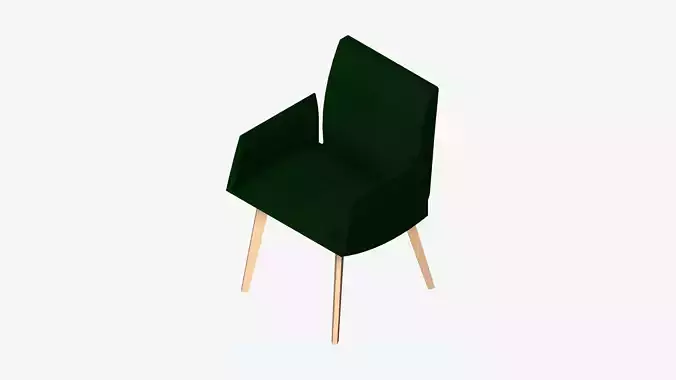 Furniture - Chair - Contemporary - Armsets - Wooden - Feet