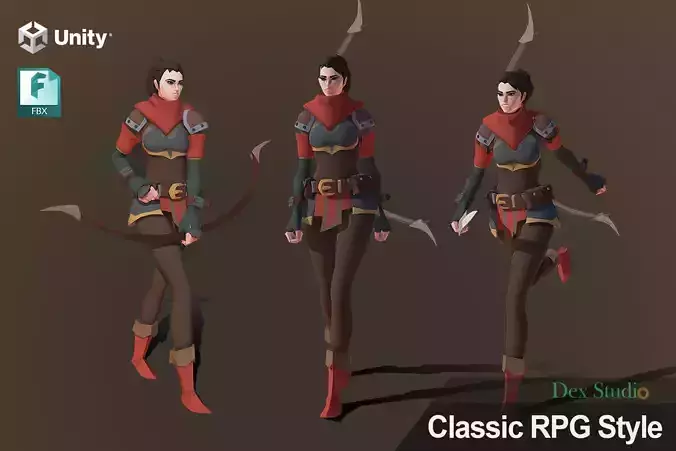 Classic RPG Style 02 Leona Thief  Warrior  Archer  Assassin 