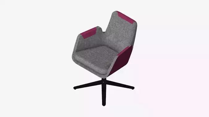 Furniture - Chair - Contemporary - Low - Swivel - Star Glides