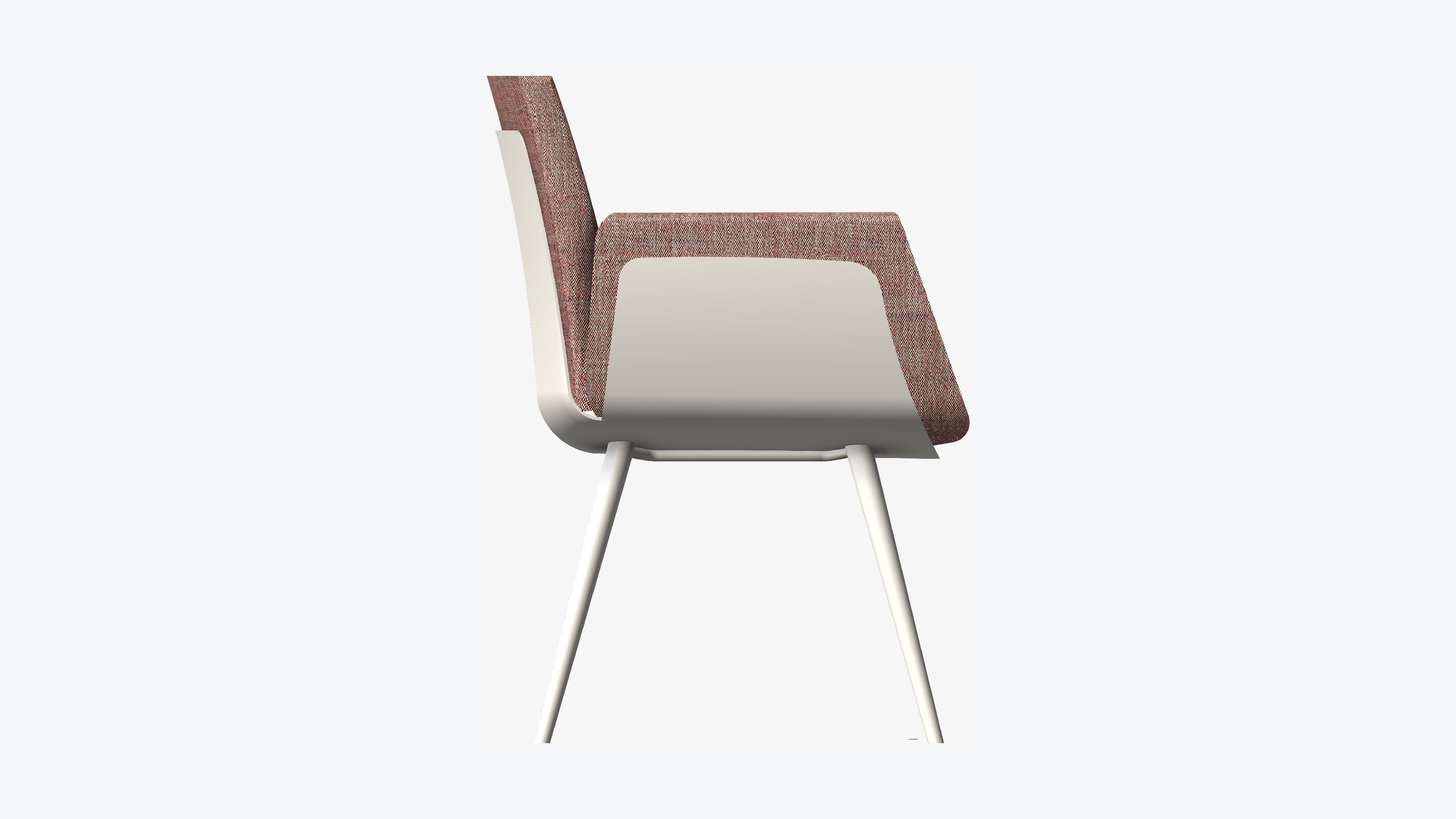 Furniture - Chair - Contemporary - Solid Wood Frame Low-poly 3D model_5