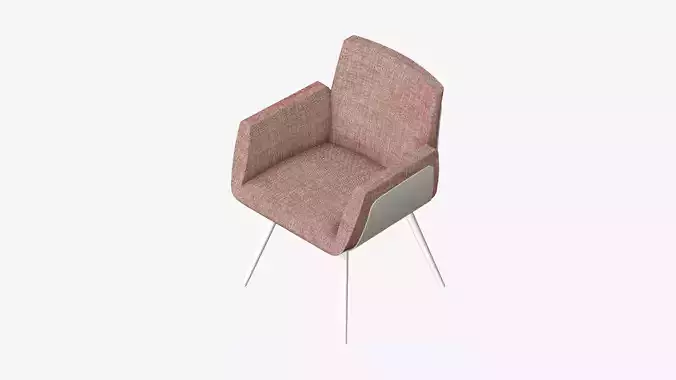 Furniture - Chair - Contemporary - Solid Wood Frame Low-poly 3D model