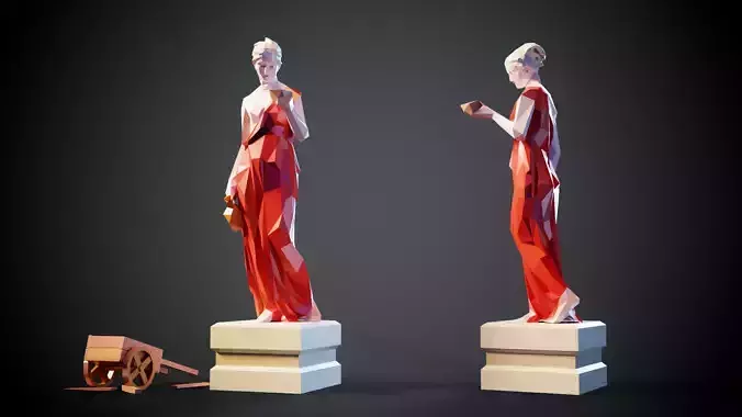 Low poly stylized environment pack da1 Low-poly 3D model