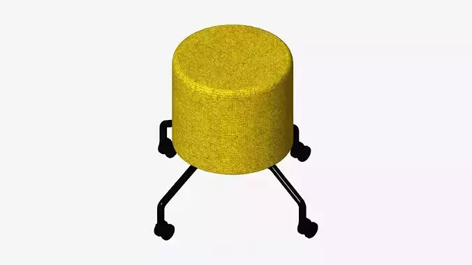 Furniture - Footstool - Contemporary - Casters