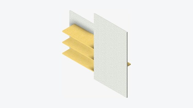 Partition - Contemporary - Changeall - Right - Shelfand Rack Low-poly 3D model