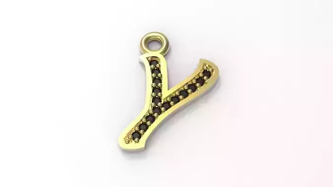 Y Letter Alphabet Pendant