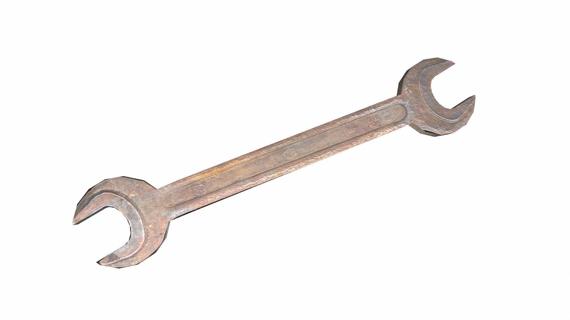 Raw dirty metall tool garage da1 Low-poly 3D model_10