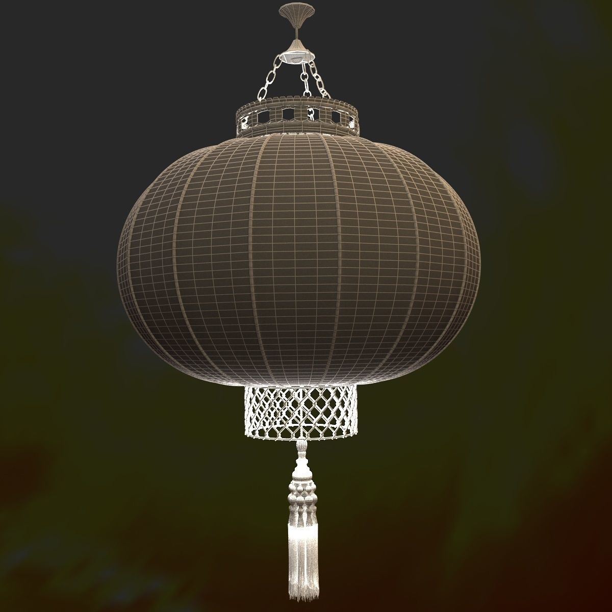 Chinese red lantern 3D model_5