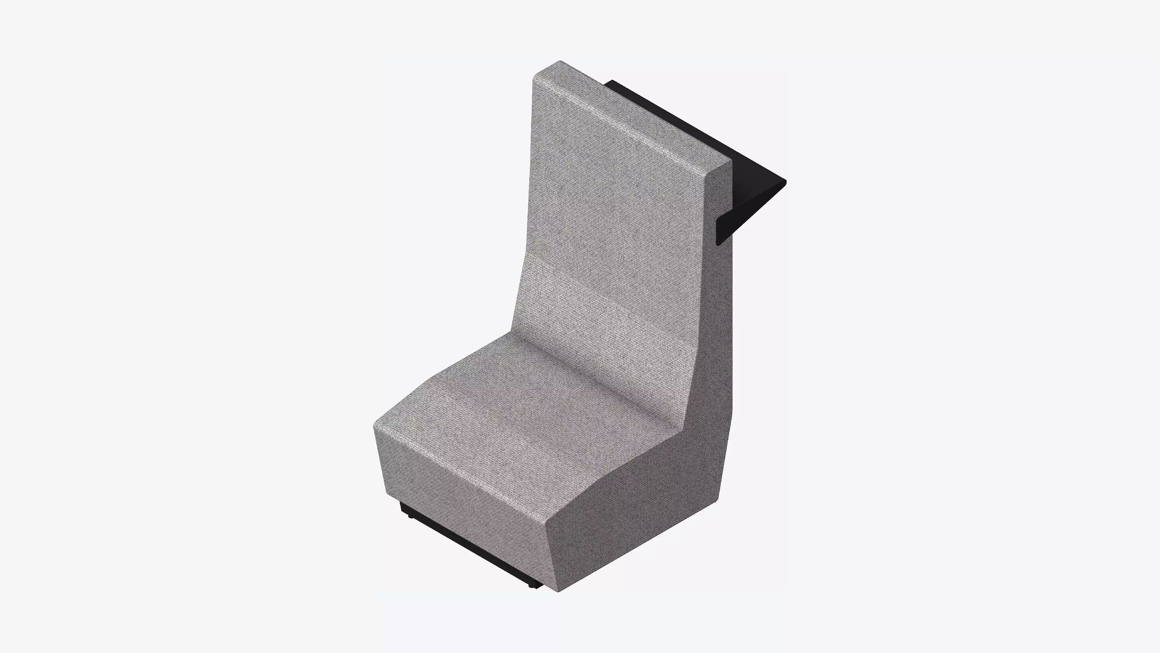 Seating - Contemporary - Blume - Closing - High Back - Right Low-poly 3D model