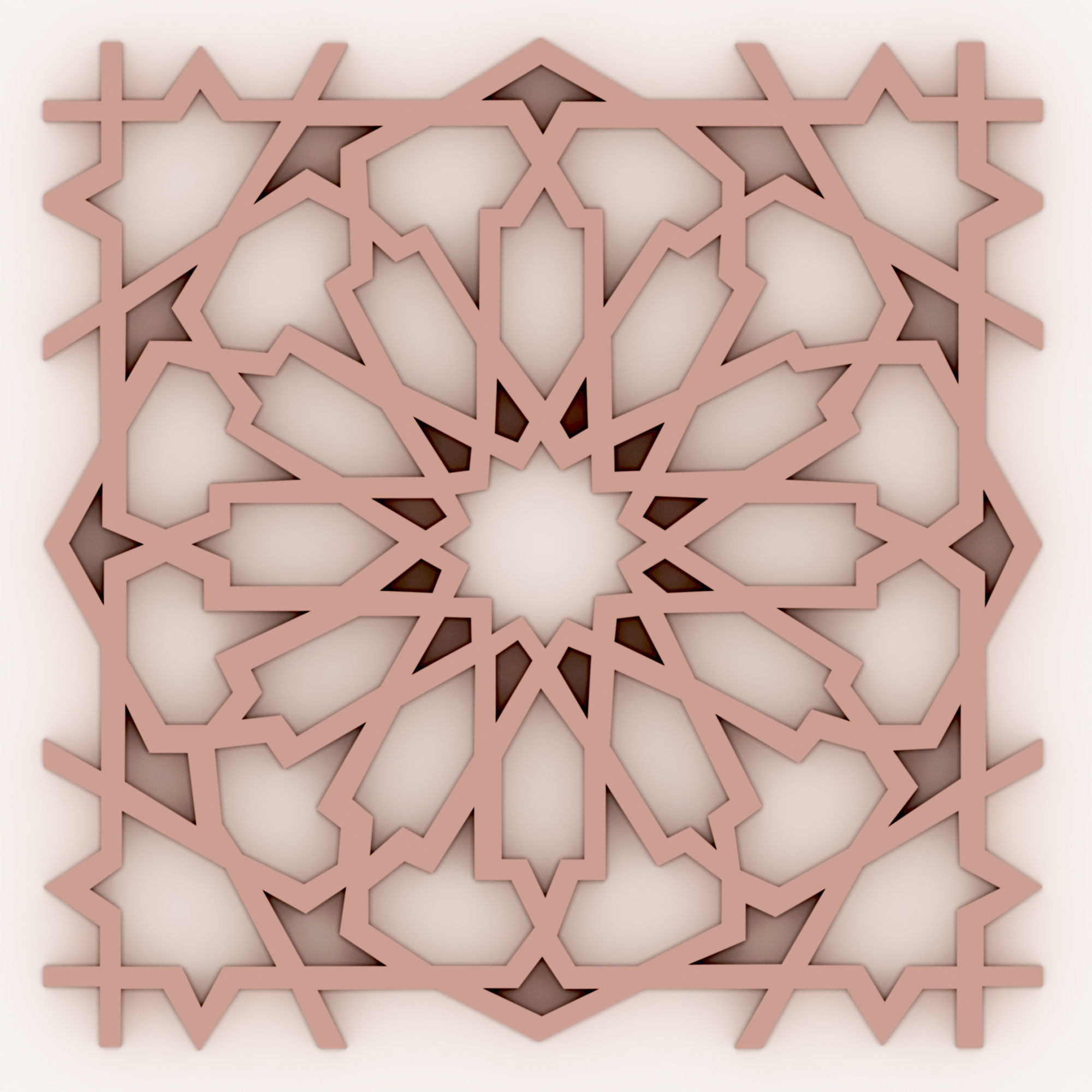 Moroccan pattern  STL  3D print model_2