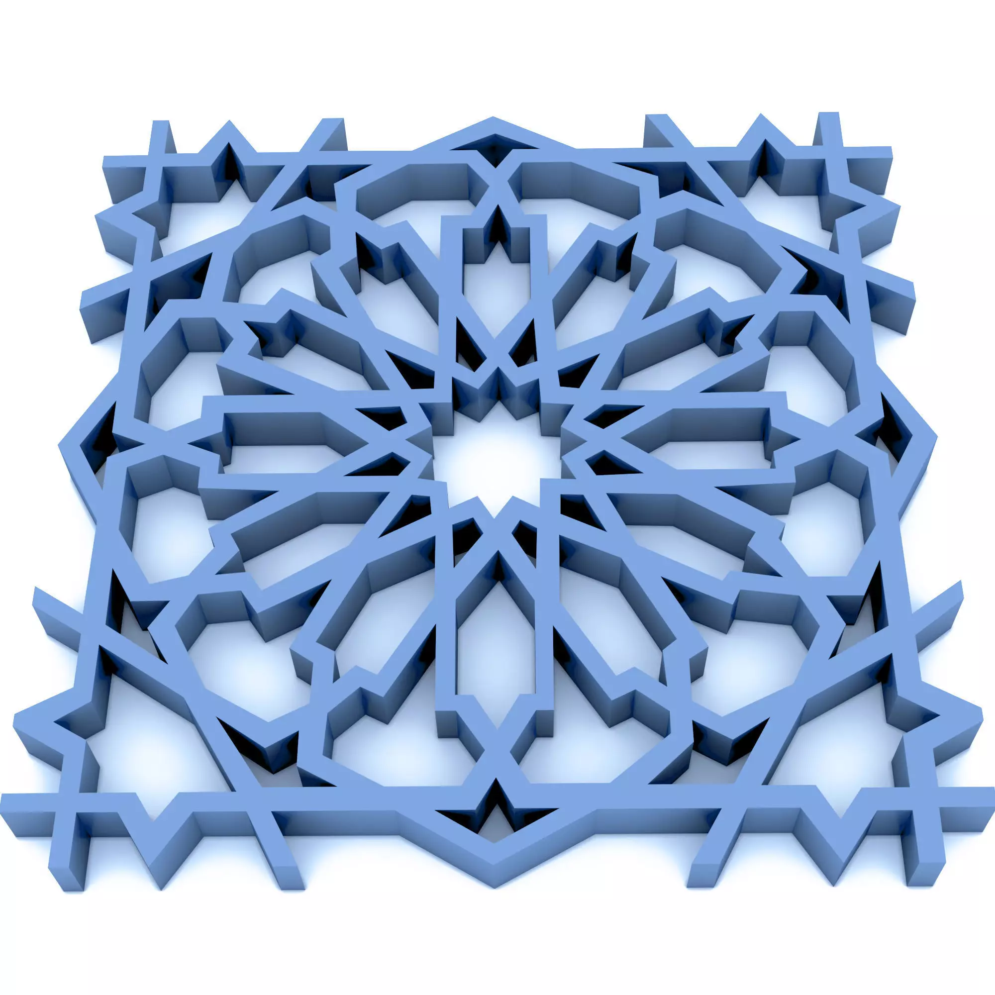 Moroccan pattern  STL  3D print model_0