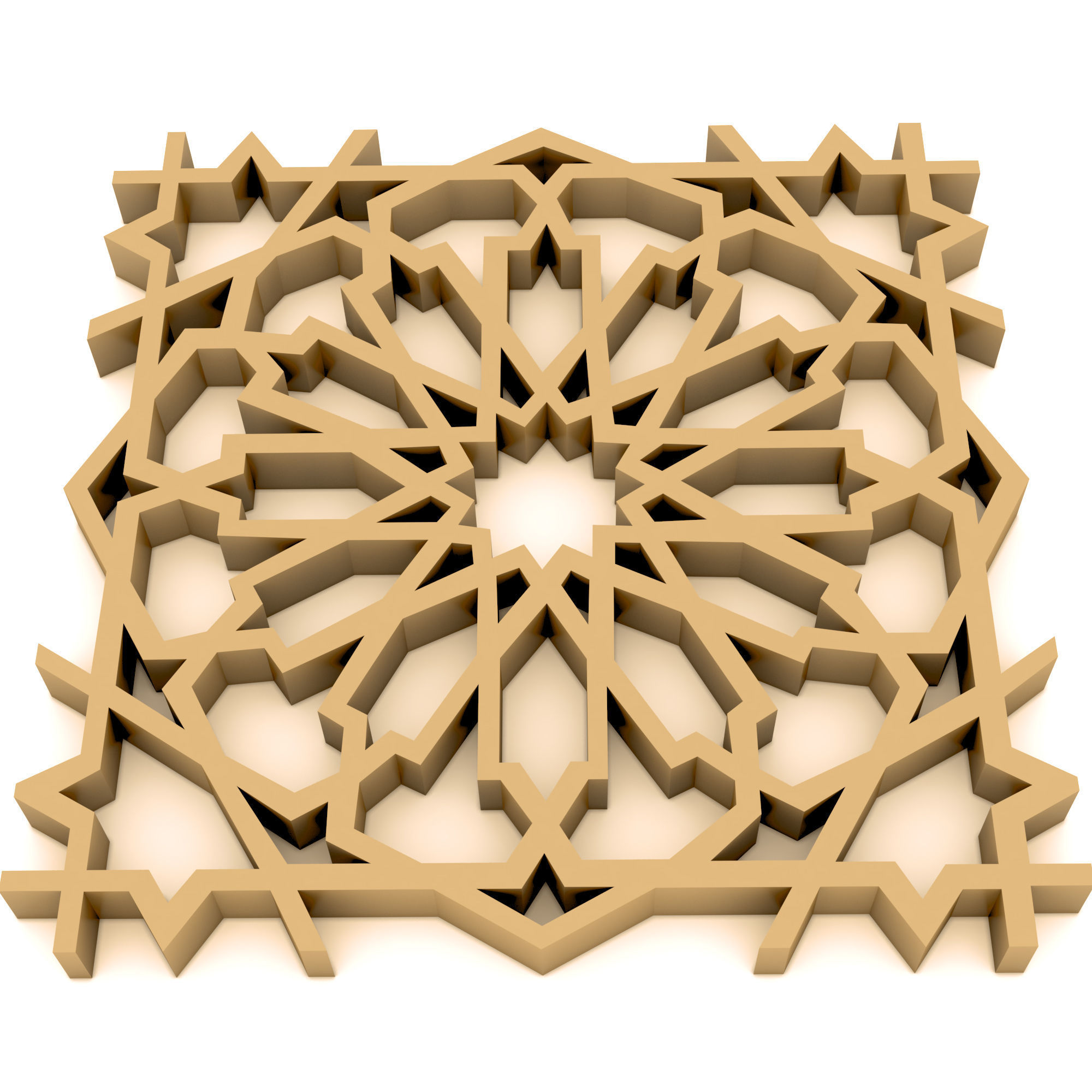 Moroccan pattern  STL  3D print model_1