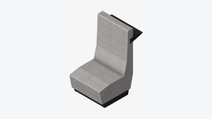 Seating - Contemporary - Blume - Extension - High Back Low-poly 3D model