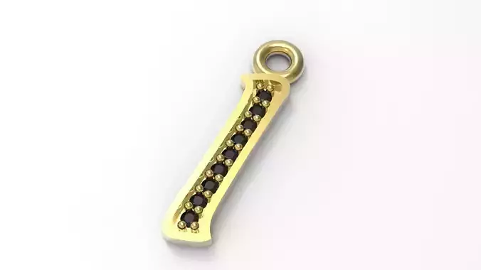 I Letter Alphabet Pendant