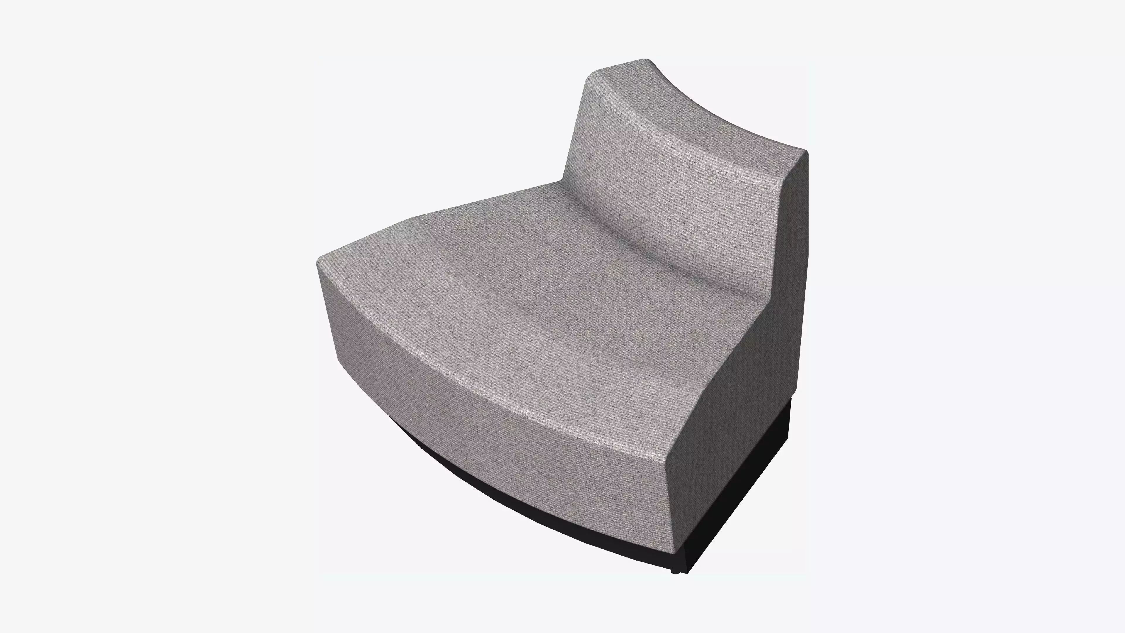 Seating - Contemporary - Blume - Type - Extension - Back - Round Low-poly 3D model_0