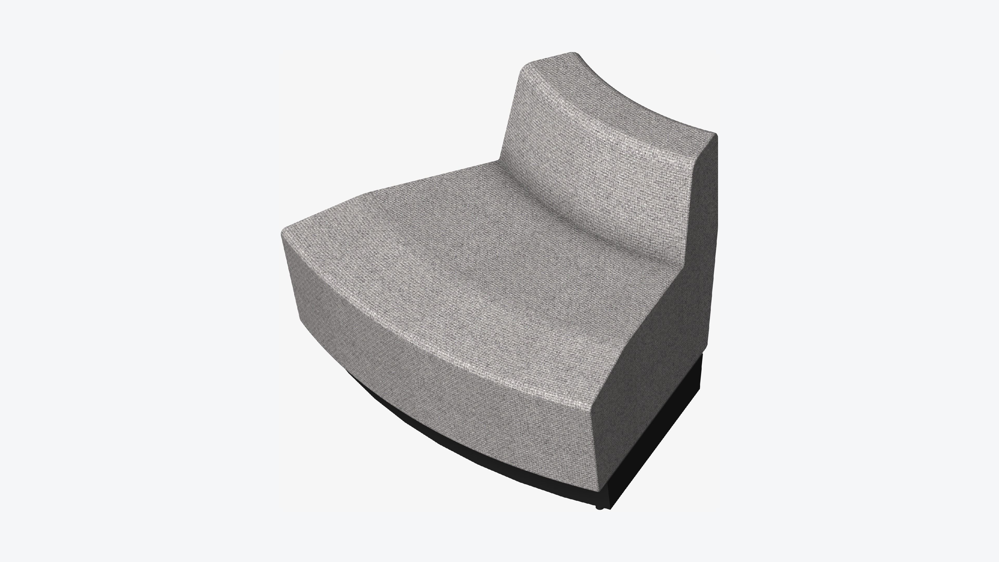 Seating - Contemporary - Blume - Type - Extension - Back - Round Low-poly 3D model_6