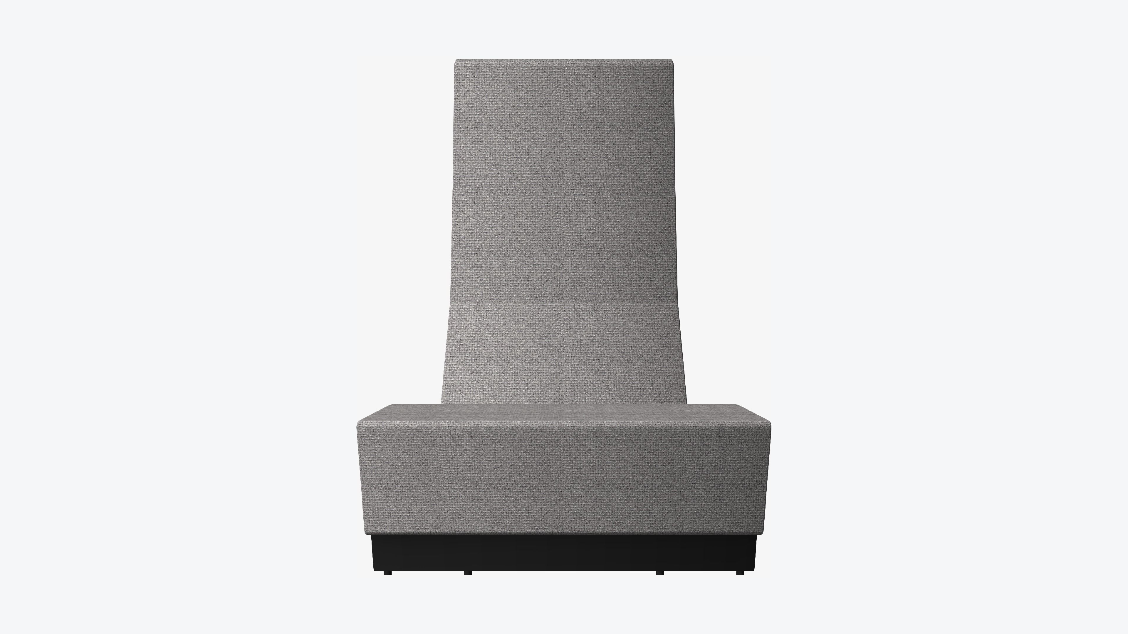 Seating - Contemporary - Extension - High Back - Round Low-poly 3D model_4