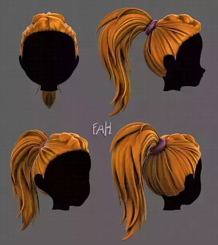 3D Hair style for girl V107